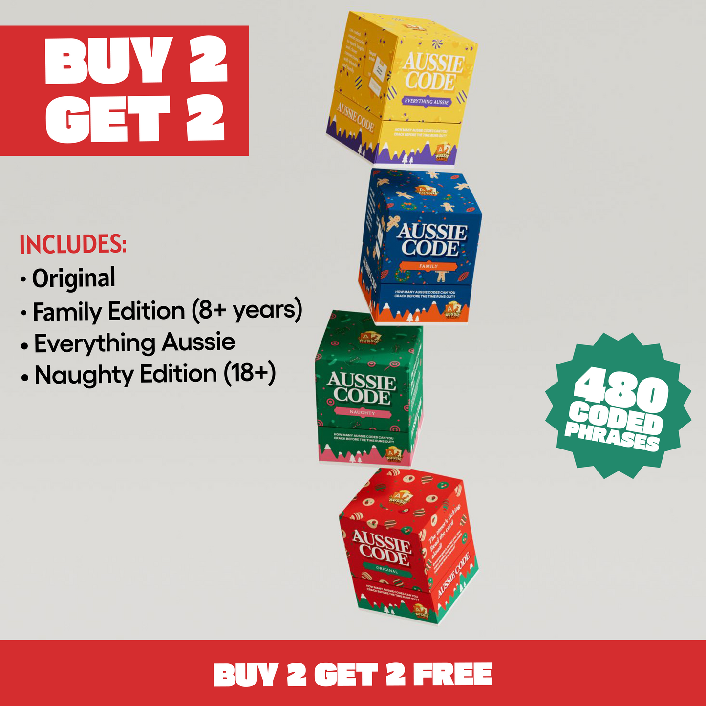 4 X Aussie Code, -50% Boxing Day Sale, Almost Sold Out!