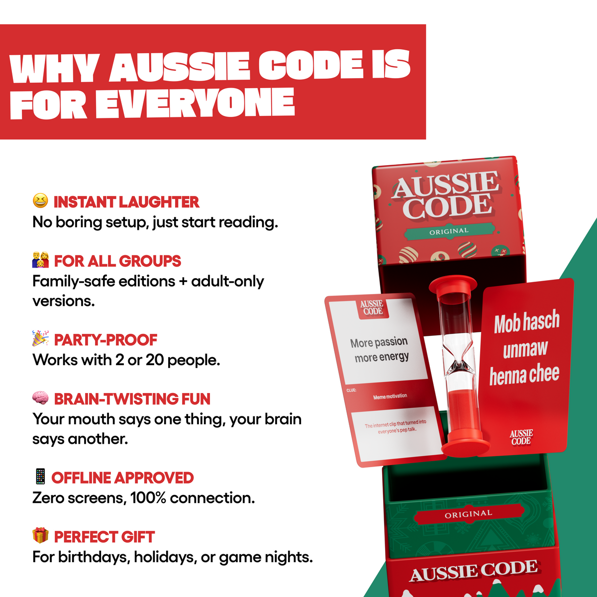 4 X Aussie Code, Early Christmas Sale