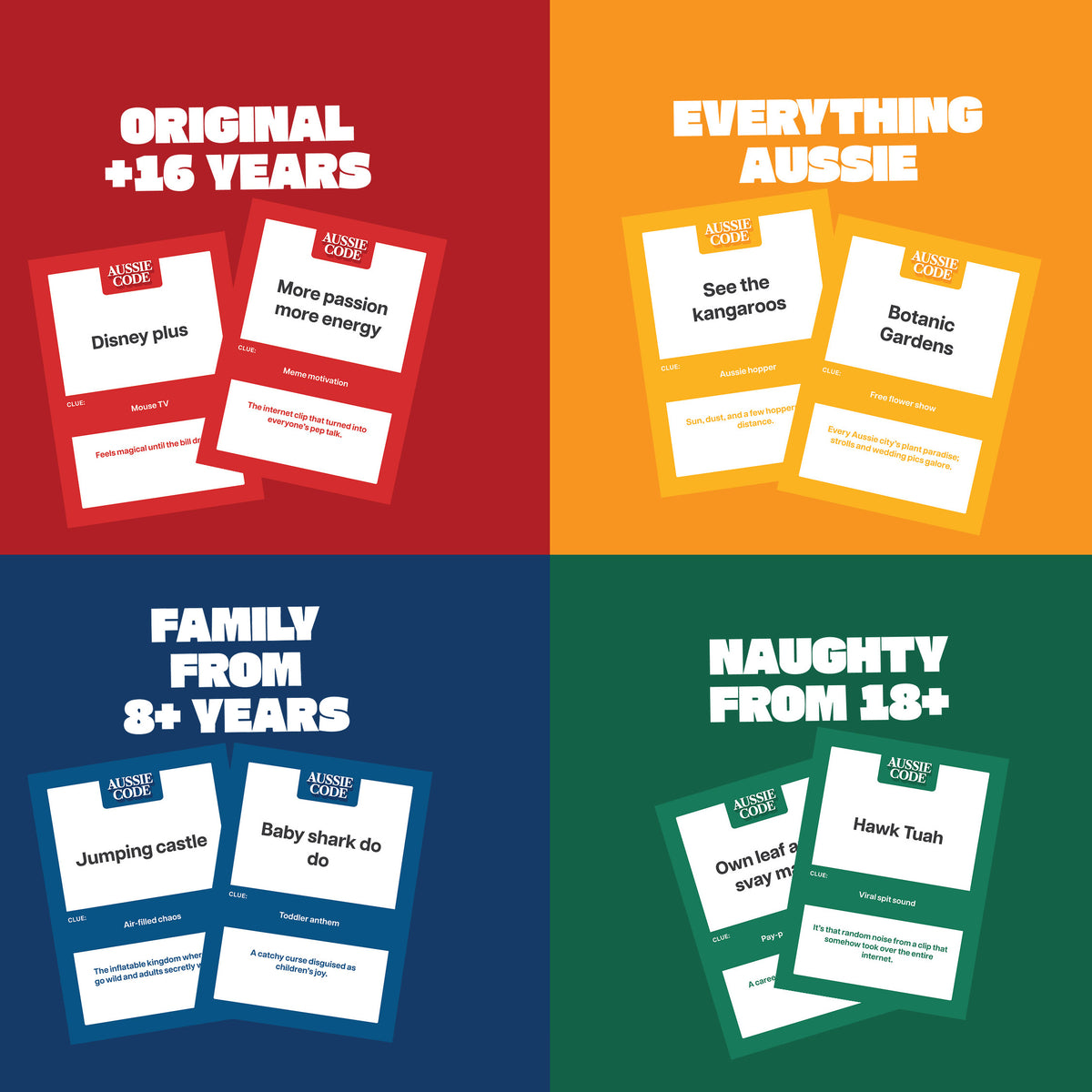 4 X Aussie Code, Early Christmas Sale